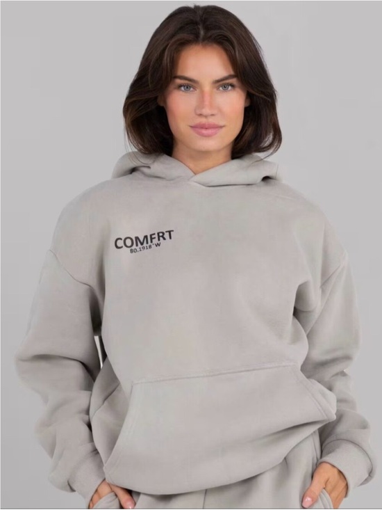 Comfrt Tops - COMFRT Coordinate Hoodie Size Medium in Stone Unisex Oversized Heavyweight